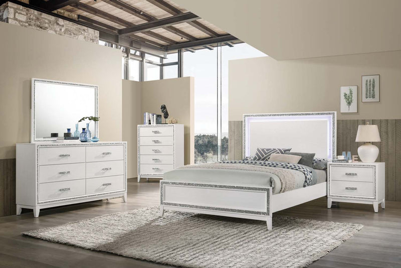 Haiden 46"x35" Mirror, White Finish Acme