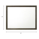 Ilana 45"x35" Mirror, Gray Finish Acme