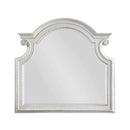 Florian 46"x43" Mirror, Antique White Finish Acme