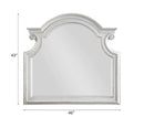 Florian 46"x43" Mirror, Antique White Finish Acme