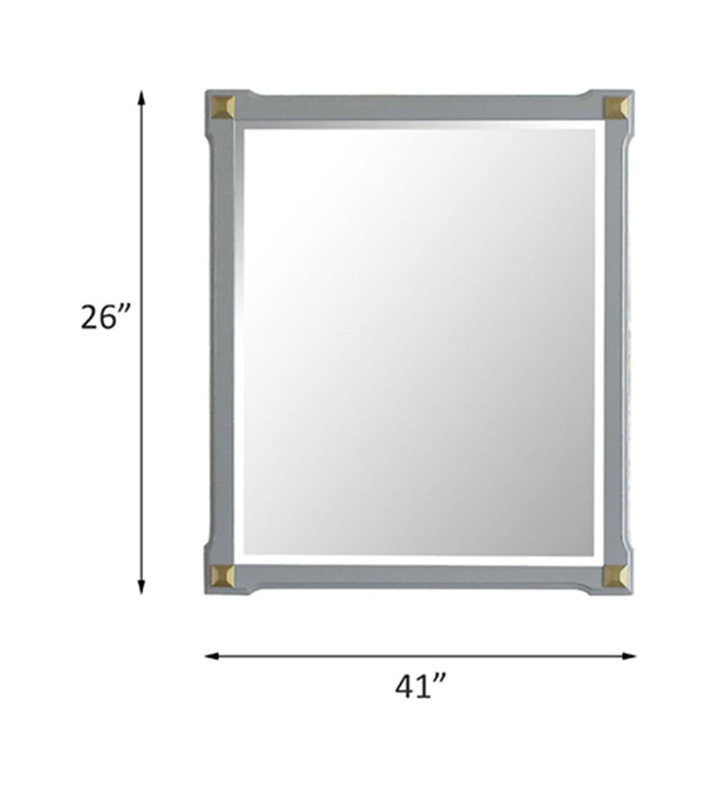 House Marchese 41"x26" Mirror, Pearl Gray Finish Acme