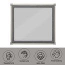Orchest 36"x40" Mirror, Gray Finish Acme