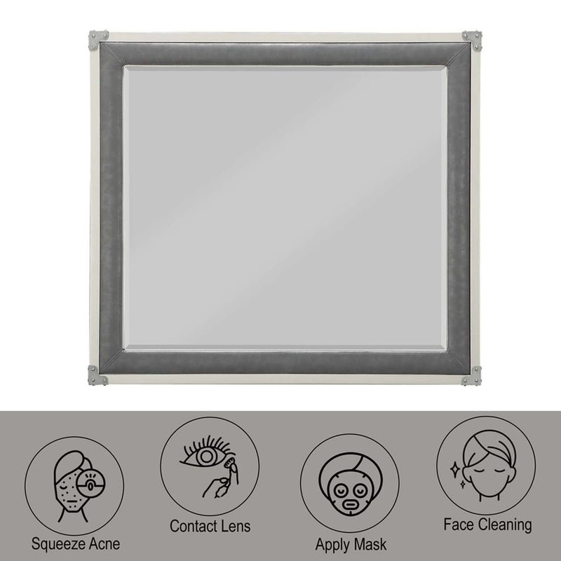 Orchest 36"x40" Mirror, Gray Finish Acme