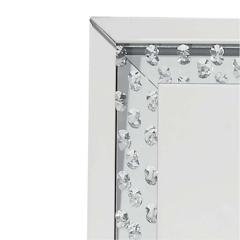 Nysa Floor 22"x63" Mirror, Mirrored & Faux Crystals Acme