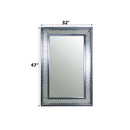 Nysa Accent 32"x47" Mirror, Mirrored & Faux Crystals Acme
