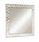 Nasa Accent 39"x39" Mirror, Mirrored & Mother of Pearl Finish Acme