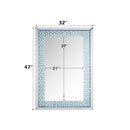 Nysa Accent 32"x47" Mirror w/Led, Mirrored & Faux Crystals Acme