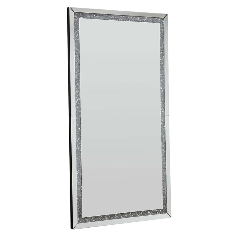 Noralie Floor 35"x68" Mirror, LED, Mirrored & Faux Diamonds Acme