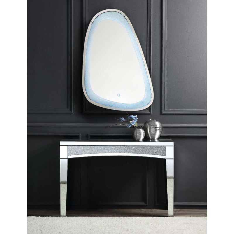 Noralie Accent 33"x46" Mirror w/Led, Mirrored & Faux Diamonds Acme