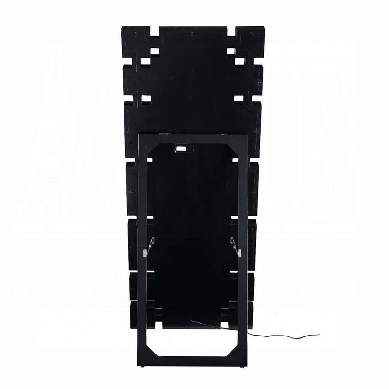 Noralie Floor 26"x63" Mirror, Mirrored & Faux Diamonds Acme