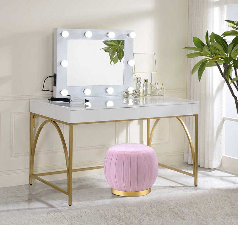 Avery Accent 32"x26" Mirror, White Finish Acme
