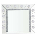 Noralie Accent 32"x28" Mirror, Mirrored & Faux Diamonds Acme