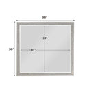 Sliverfluff 38"x36" Mirror, Mirrored & Champagne Finish Acme