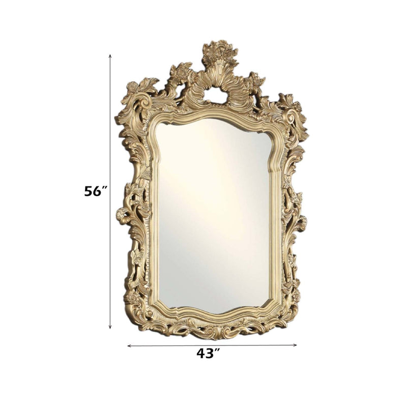 Seville 43"x56" Mirror, Gold Finish Acme