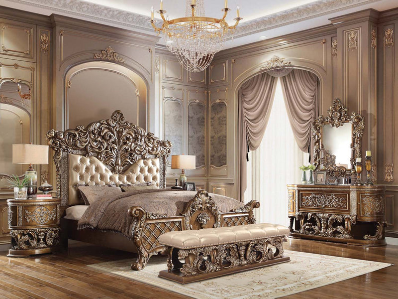 Constantine 43"x60" Mirror, Brown & Gold Finish Acme