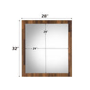Hestia 28"x32" Mirror, Walnut Finish Acme