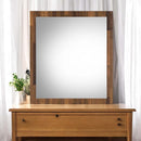 Hestia 28"x32" Mirror, Walnut Finish Acme