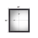 Eos 28"x32" Mirror, Walnut & Black Finish Acme