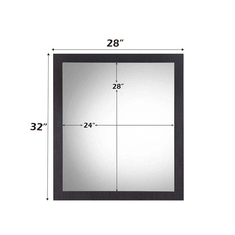 Eos 28"x32" Mirror, Walnut & Black Finish Acme