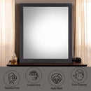 Eos 28"x32" Mirror, Walnut & Black Finish Acme