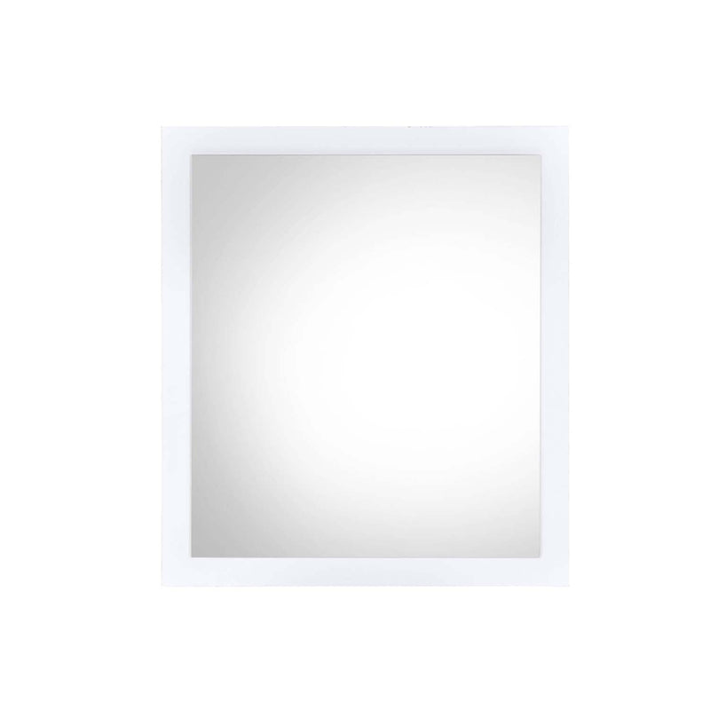 Perse 28"x32" Mirror, White Finish Acme