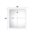 Perse 28"x32" Mirror, White Finish Acme