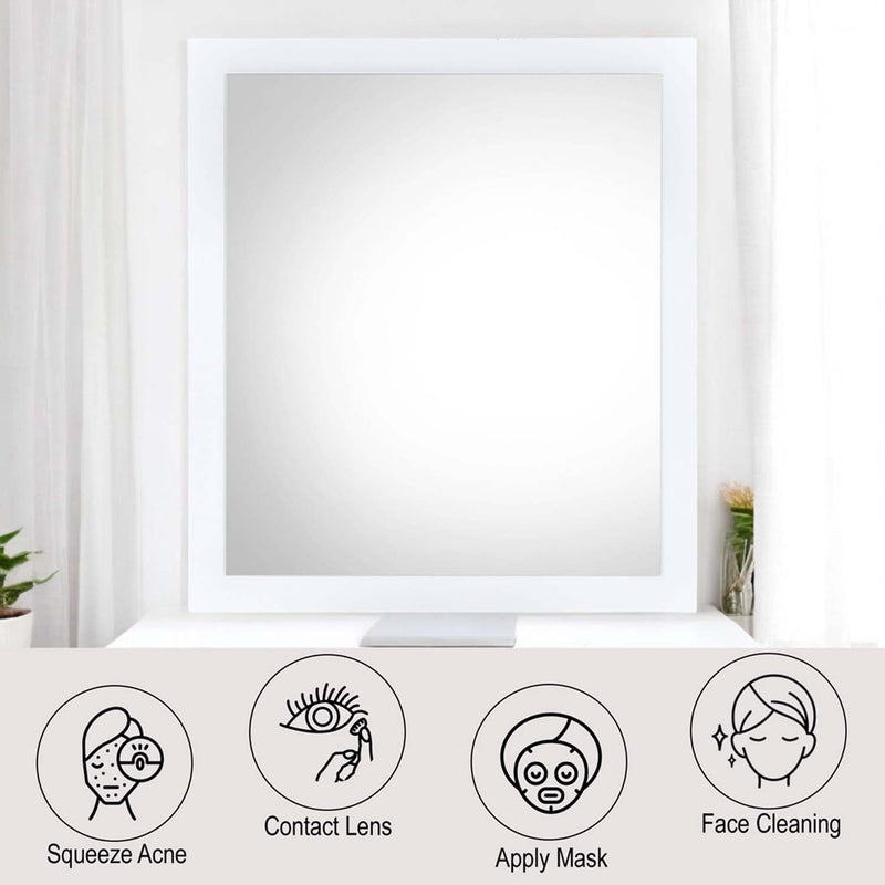 Perse 28"x32" Mirror, White Finish Acme