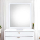 Perse 28"x32" Mirror, White Finish Acme