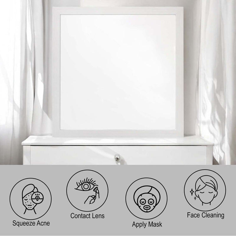 Casilda 40"x40" Mirror, White Finish Acme