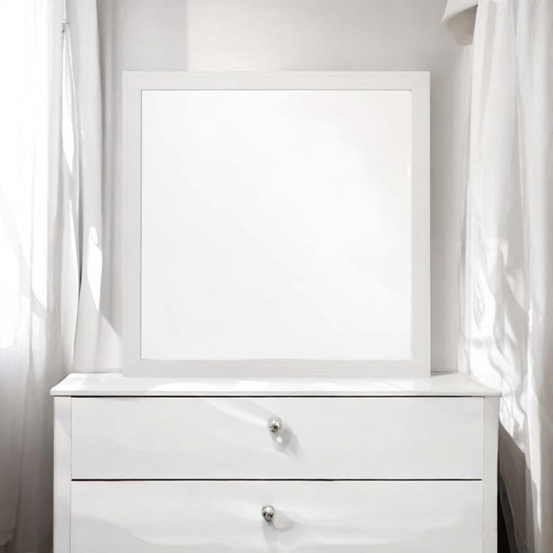 Casilda 40"x40" Mirror, White Finish Acme