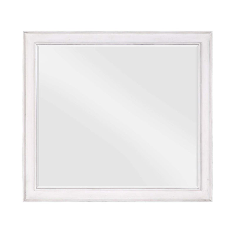 Katia 42"x38" Mirror, Rustic Gray & Weathered White Finish Acme