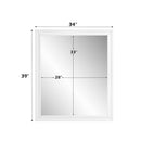 Gaines 34"x39" Mirror, White High Gloss Finish Acme