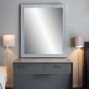 Gaines 34"x39" Mirror, Gray High Gloss Finish Acme