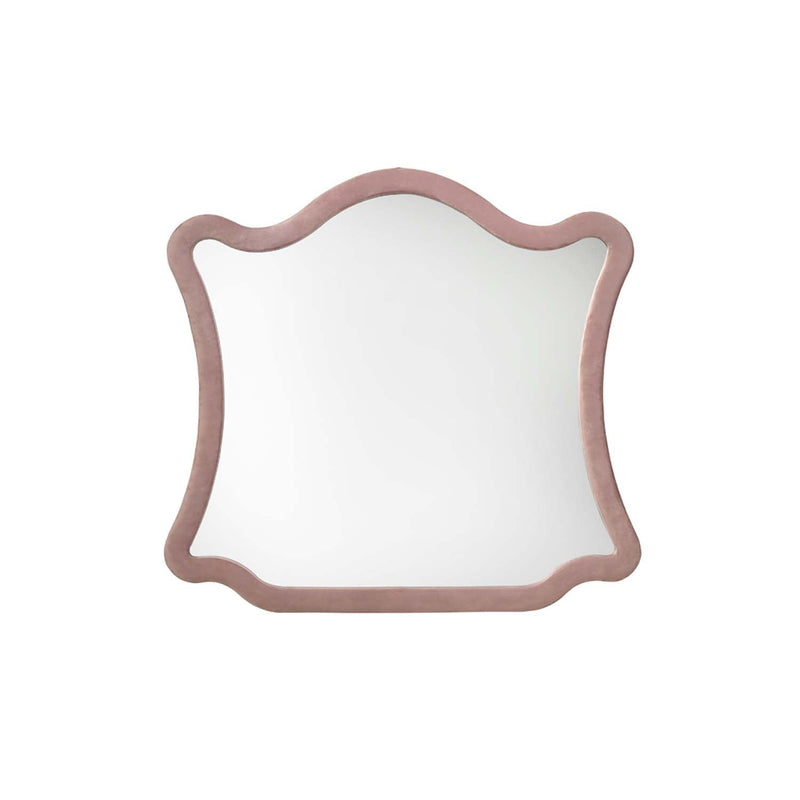 Salonia 41"x43" Mirror, Pink Velvet Acme