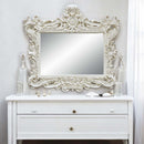 Adara 62"x54" Mirror, Antique White Finish Acme