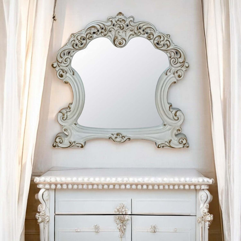 Vendome 47"x45" Mirror, Antique Pearl Finish Acme