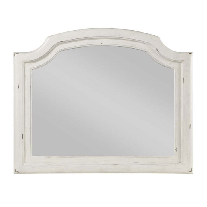 Jaqueline 47"x38" Mirror, Antique White Finish Acme