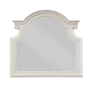 Florian 46"x43" Mirror, Antique White Finish Acme