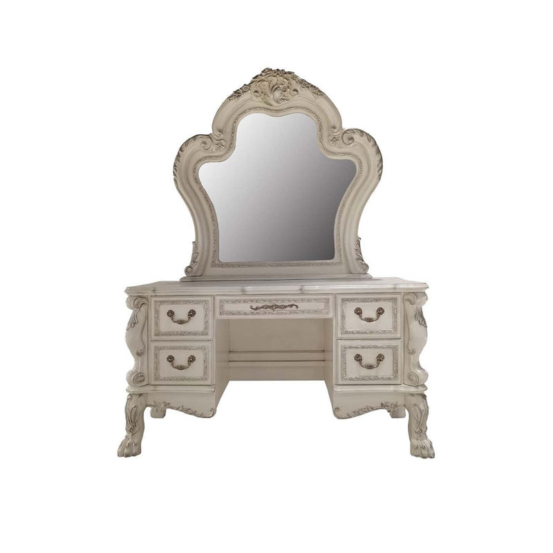 Dresden II 46"x46" Mirror, Bone White Finish Acme