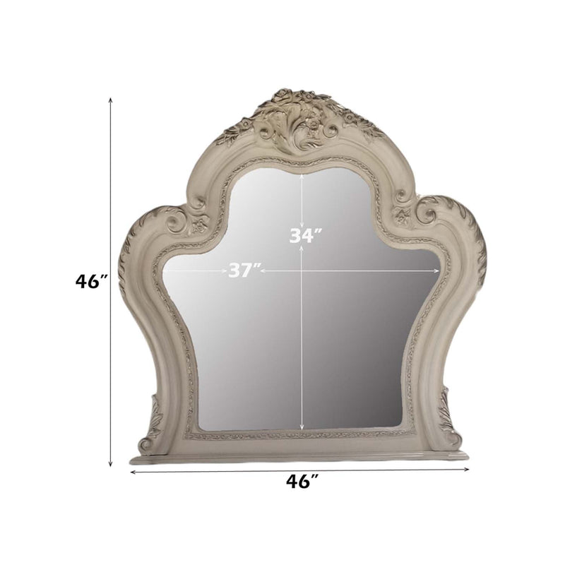 Dresden II 46"x46" Mirror, Bone White Finish Acme
