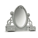 Flora 47"x38" Mirror w/Jewlery, Gray Finish Acme