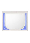 Tarian 47.24"x35.63" Mirror w/Led, Pearl White Finish Acme