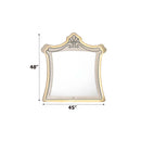 Lucienne 45"x48" Mirror w/Led, Beige Velvet Acme