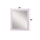 Gaines 34"x39" Mirror, Pink High Gloss Finish Acme