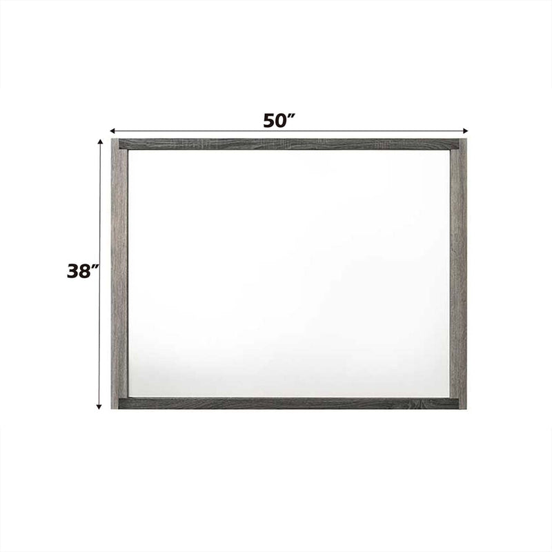 Jehoram 50"x38" Mirror, Gray Finish Acme