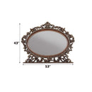 Devany OVAL 52.75"x42.5" Mirror, Cherry Finish Acme