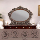 Devany OVAL 52.75"x42.5" Mirror, Cherry Finish Acme