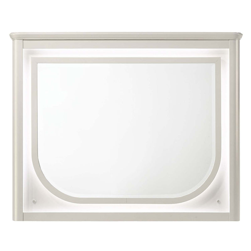 Laveda 45"x36" Mirror w/LED, Pearl White Finish Acme