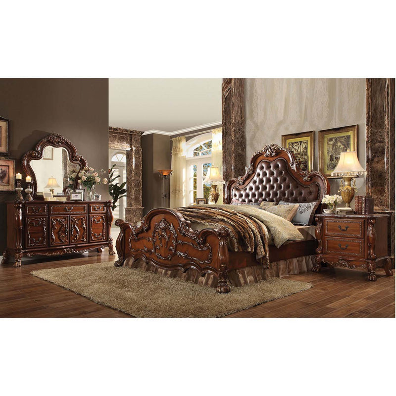 Dresden Nightstand, Cherry Oak Finish Acme