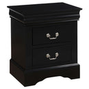 Louis Philippe III Nightstand, Black Finish Acme